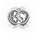  a tattoo design depicting the world "Love" made with the words "Father" "Mother" "Sister"  and "Brother" tattoo design idea