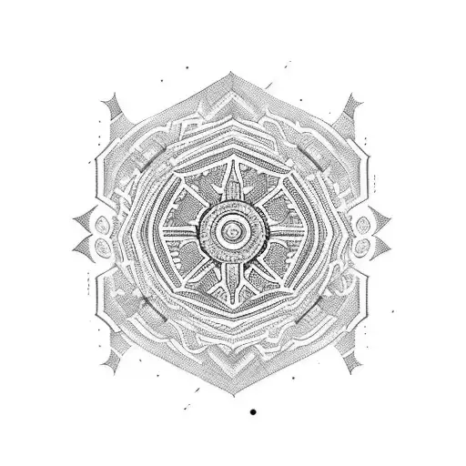 pattern, ornate, intricate, jedi themed tattoo design idea