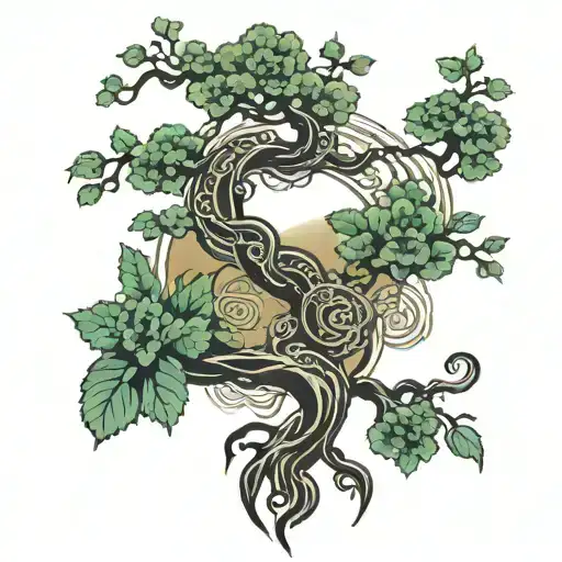Celtic tree of life tattoo design idea