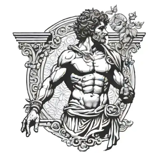 guido hatzis greek adonis greek god tattoo design idea