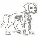 Dog skeleton tattoo design idea