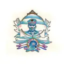 Dad and son tattoo design idea