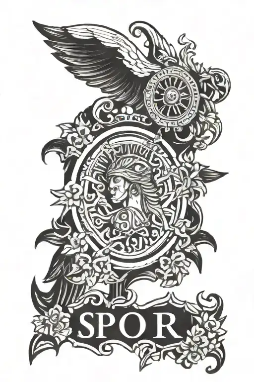 SPQR camp jupiter tatoos for Athena  tattoo design idea
