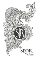 SPQR tattoo:   - "SPQR" letters   - Godly parent symbol   - Stripes for years served   tattoo design idea