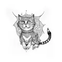 gato fenix tattoo design idea