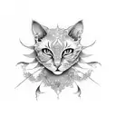 mono gato fenix  tattoo design idea