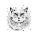 mono gato fenix  tattoo design idea