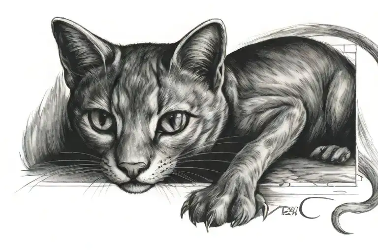 mew with his shadow tattoo design idea