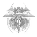 atlantis scene tattoo design idea