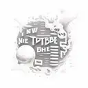 lettering the word impossible  tattoo design idea