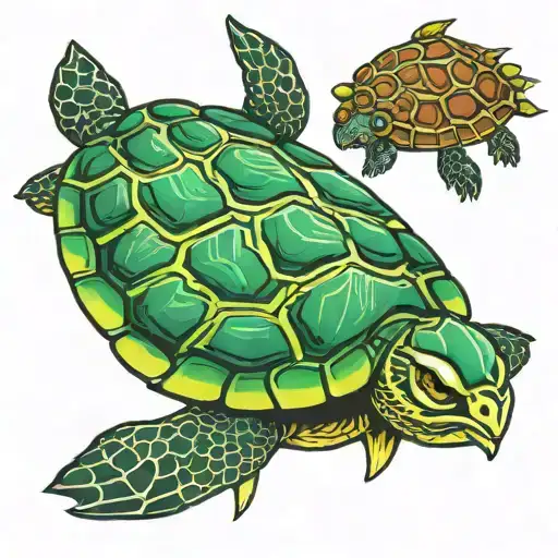 vice knowledgeable turtle libearian anubaki god kign tattoo design idea