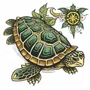 vice knowledgeable turtle libearian anubaki god kign tattoo design idea