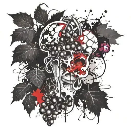 grape tattoo design idea