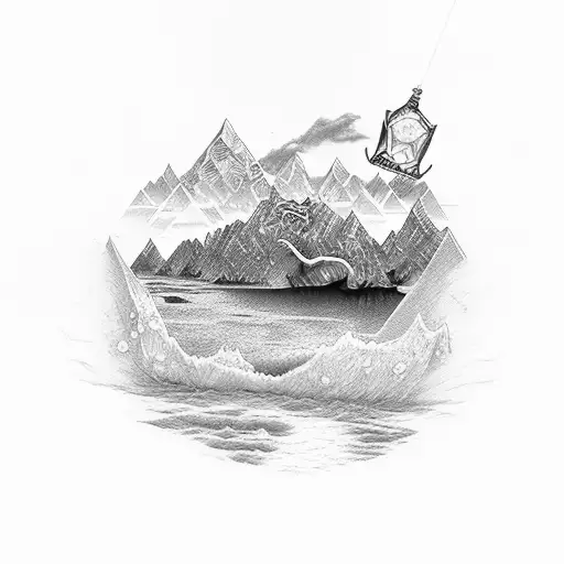 diamond river  tattoo design idea