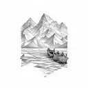 diamond river  tattoo design idea