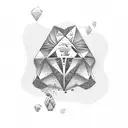 diamond river  tattoo design idea