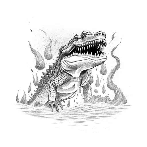 9,509 Crocodile Sketch Images, Stock Photos & Vectors | Shutterstock