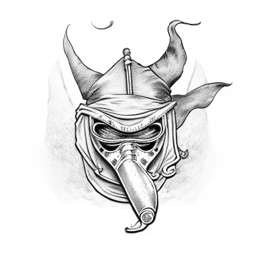plague doctor tattoo design idea