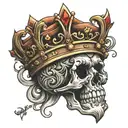 royal crown tattoo design idea