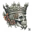 royal crown tattoo design idea