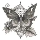 An intricate dotwork tattoo symbolizing the cycle of life and karma tattoo design idea