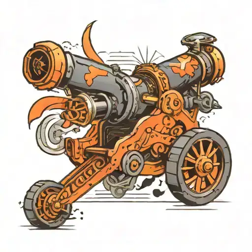 arsenal cannon tattoo design idea