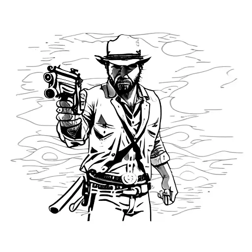 the last of us. red dead redemption 2 tattoo design idea