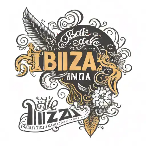 i took a pill in ibiza tatto design writeen title, typography , qoute  tattoo design idea