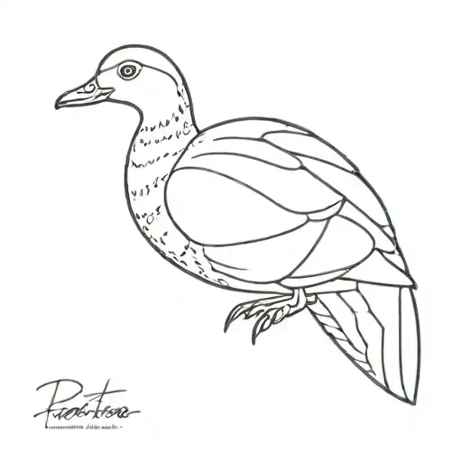 pato tattoo design idea