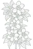 marigold flower  delphinium flower Primrose flower tattoo design idea