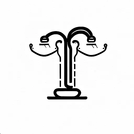 libra scale with snake tattoo design idea
