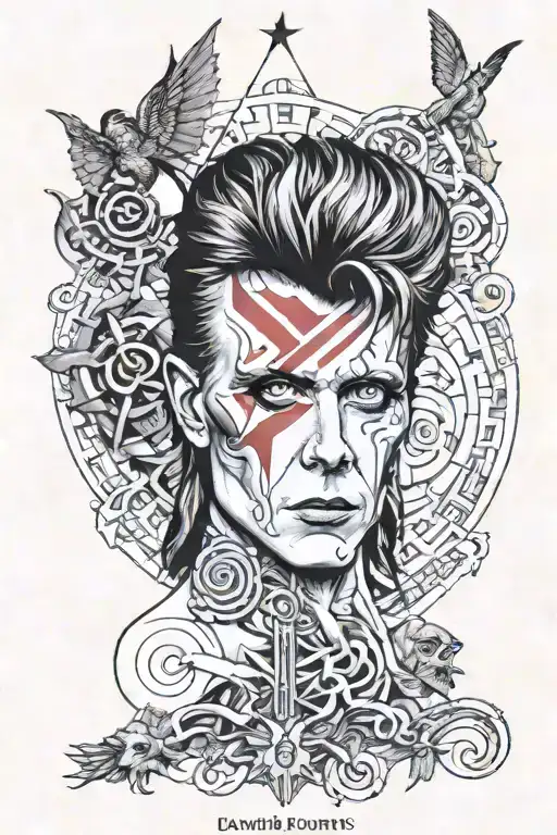 Labyrinth 1983 showcasing David Bowie tattoo design idea