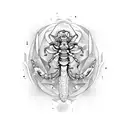 scorpio and virgo tattoo design idea