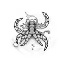 scorpio and virgo tattoo design idea