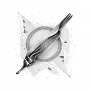 fork tines in american sign language letters tattoo design idea