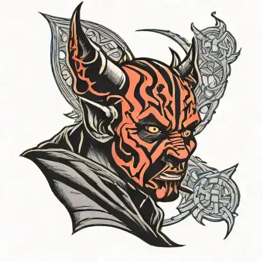 Darth maul Star Wars tattoo design idea