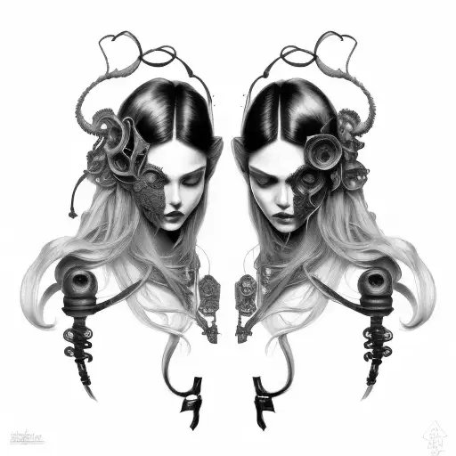 Make it look more like a sketch with overdrawn edges tattoo design idea
