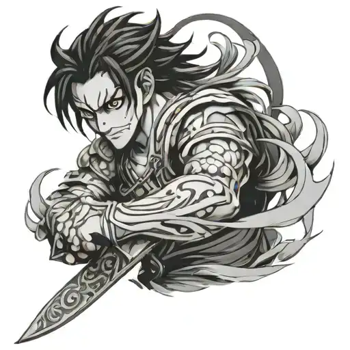 demon slayer anime tattoo design idea