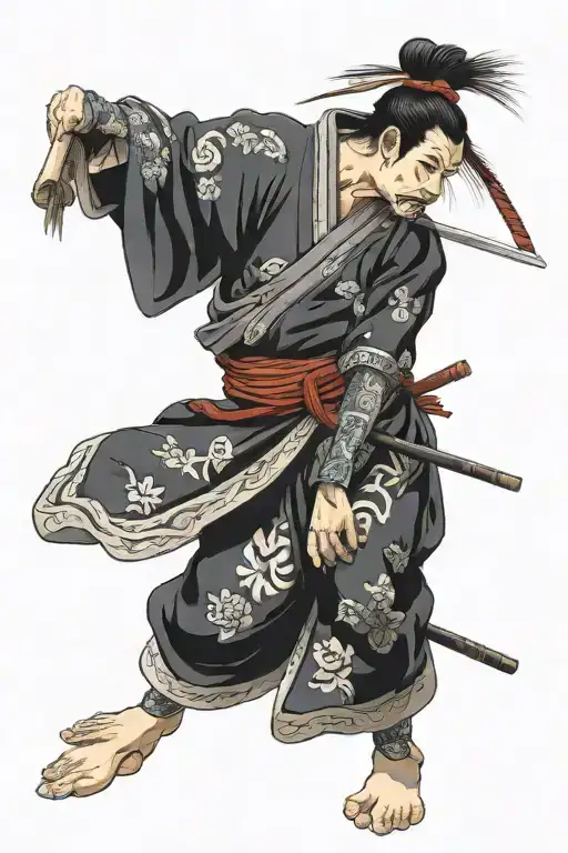 Japanese warrior tattoo design idea