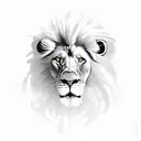 lion with crosses mark 9:23 tattoo design idea