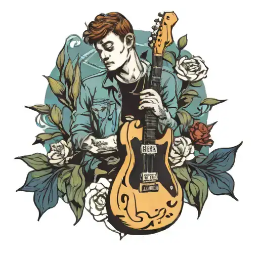 sam fender guitar made tattoo design idea