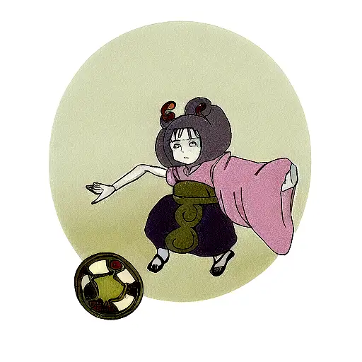 spirited away, tarot card tattoo design idea