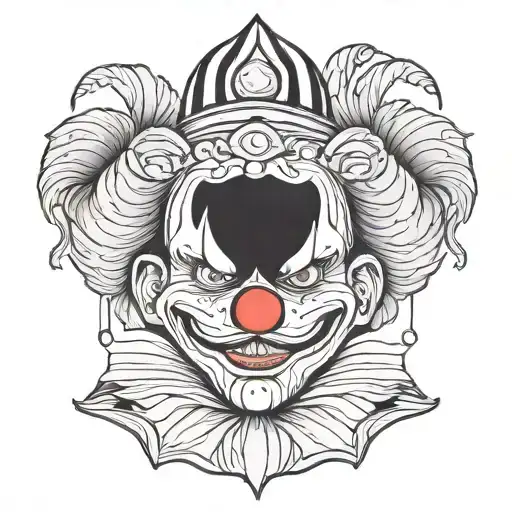 payaso triste  tattoo design idea