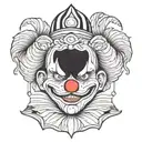 payaso triste  tattoo design idea