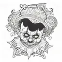 payaso triste  tattoo design idea