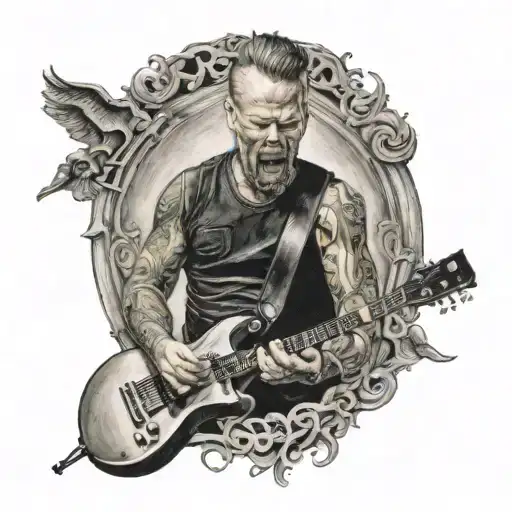 metal music, James Hetfield  tattoo design idea