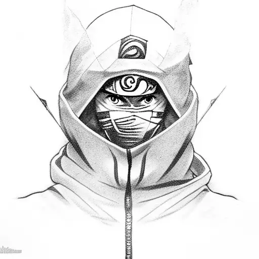 Naruto and Assassin's Creed crossover tattoo design idea
