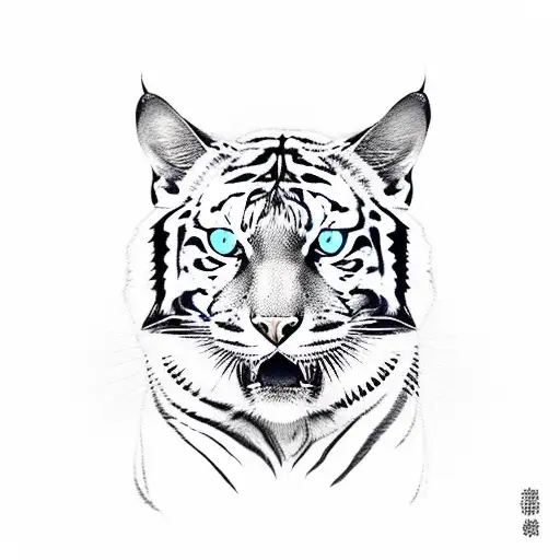 bengal cat into traditional tiger tattoo tattoo design idea