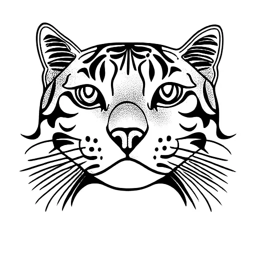 bengal cat body  tattoo design idea