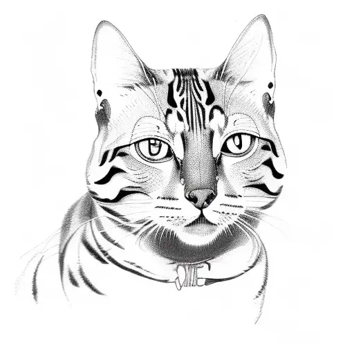 bengal cat  tattoo design idea
